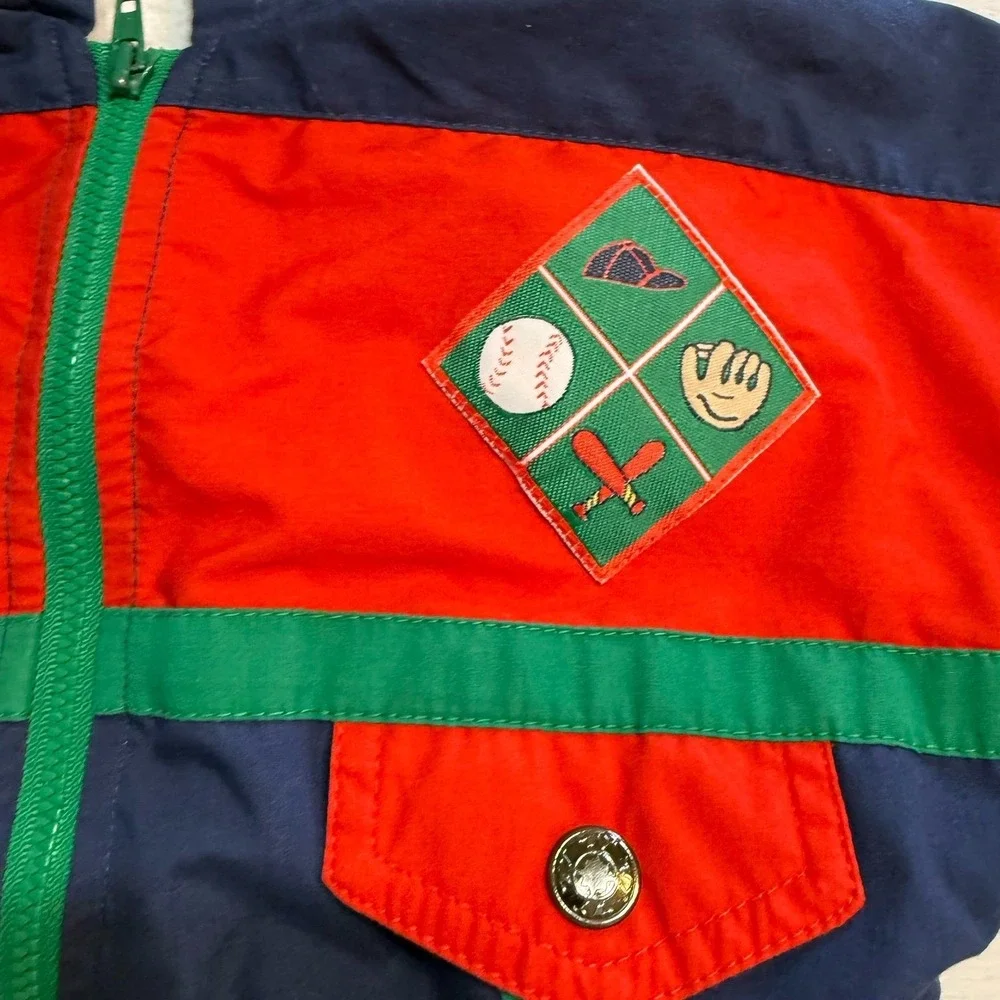 Vintage‎ weather tamer baby colorblock baseball jacket 12 months